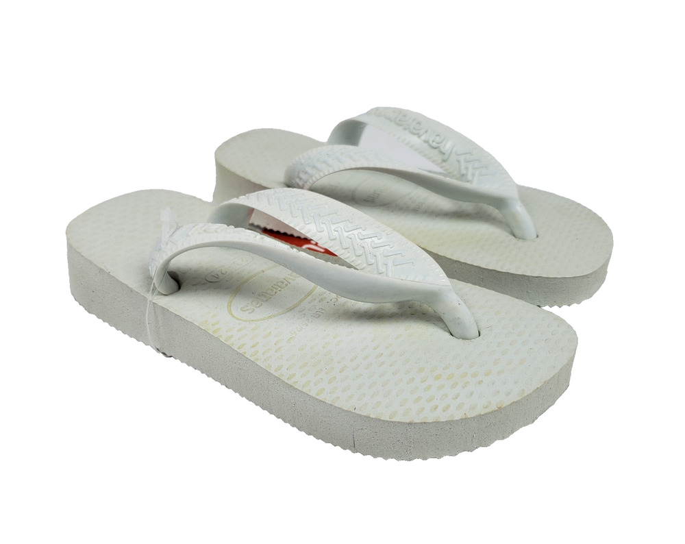 Havaianas Originals Toddler Size 9C White Slip On Casual Flip Flop Sandals